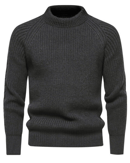 Men's Solid Color Round Neck Sweater