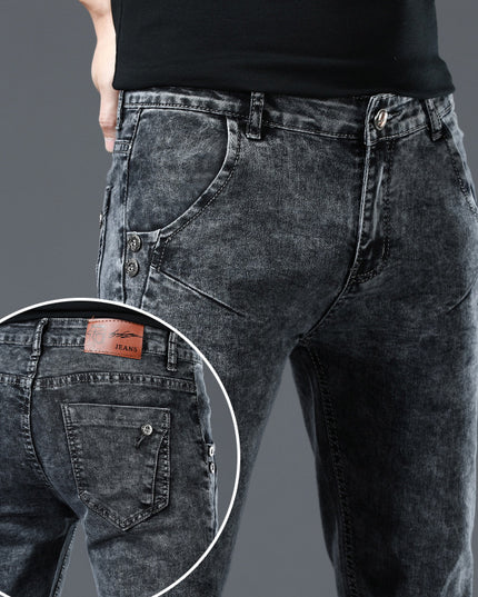 Jeans Men's Korean-style Slim Fit Stretch Skinny Trousers