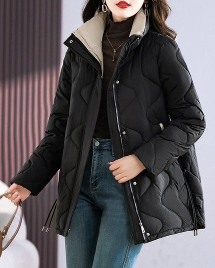 Mid-length Loose And Simple Cotton-padded Coat