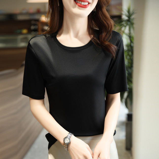 Vest Beautiful French Base Shirt Loose Satin Top