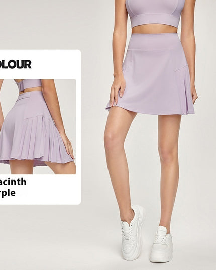 Cool Sports Short Skirt Anti-exposure Fake Two-piece Badminton Pocket