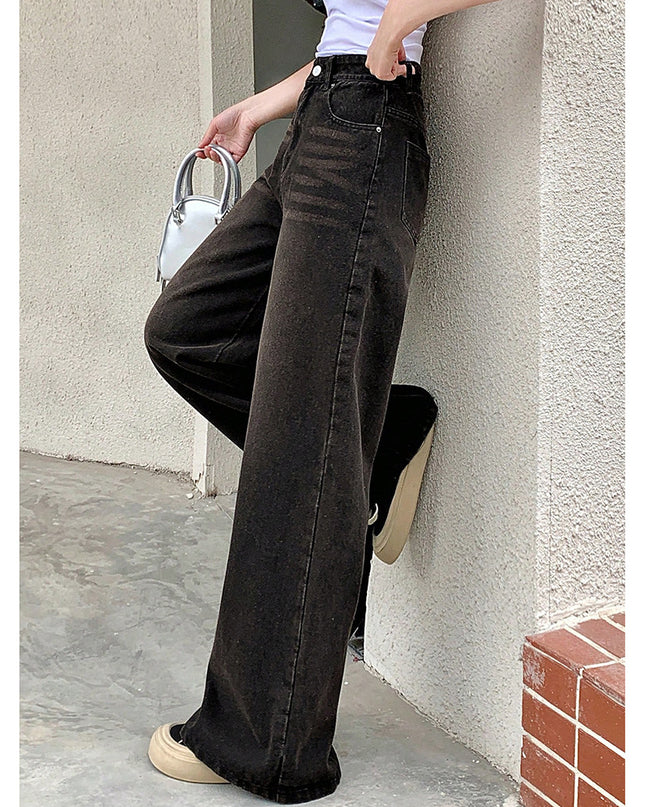 Retro Wide Leg Jeans Women's Fashion Brand