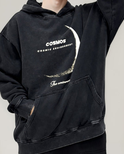 American Retro Washed Black Cotton Sweater