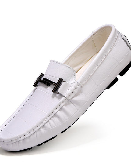 Casual Leather Shoes British Large Size Breathable Men's Peas Shoes