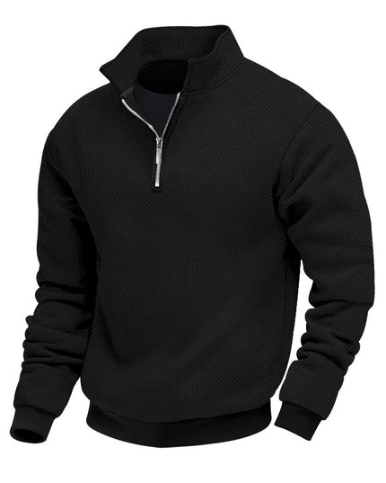 Lapel Zipper Men's Loose-fitting Casual Pullover