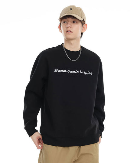 Three-dimensional Steel Printed Round Neck Loose All-match Casual Pullover Sweater
