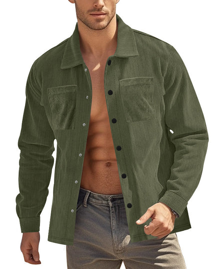 Men's Heavy Corduroy Shirt Long Sleeve Shirt