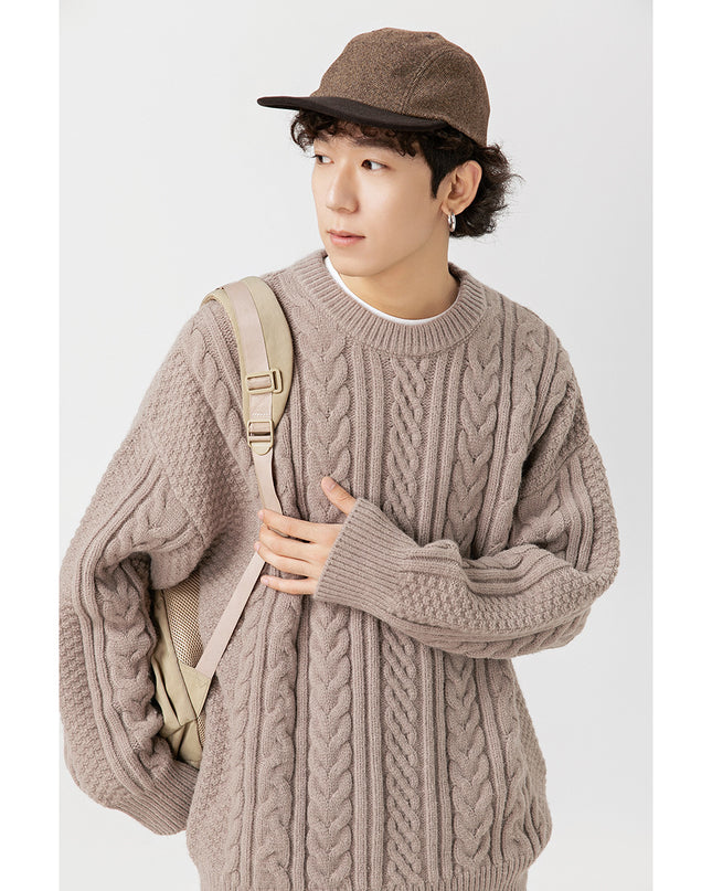 Japanese-style Retro Brocade Same Round Neck Sweater