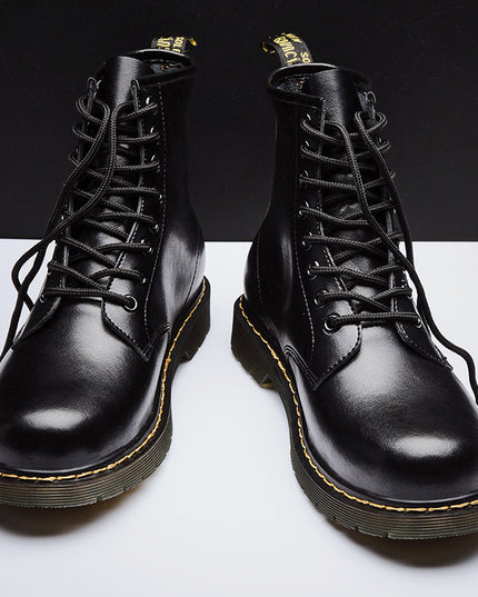 Men's High-top British Style Tooling Leather Martin Boots