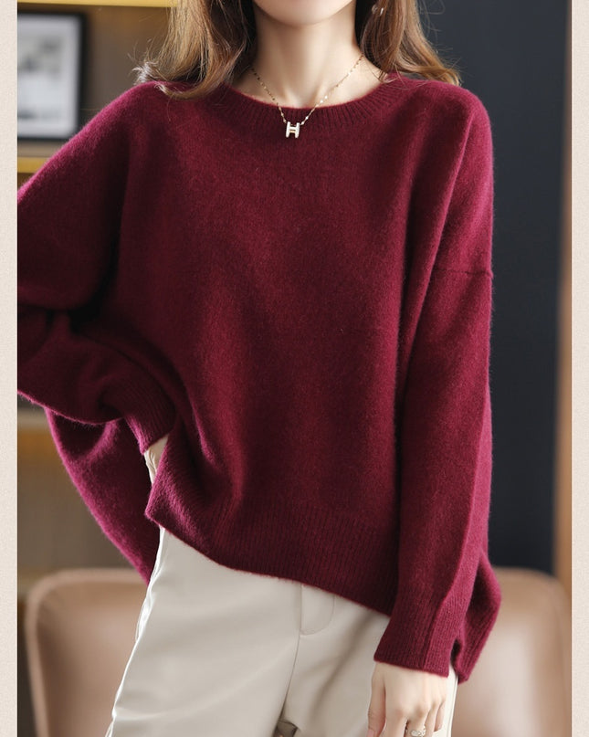 Loose And Idle Underwear Crew Neck Simple Sweater
