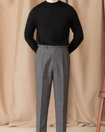 Self-heating Solid Color Basic Half Turtleneck Men's Sweater