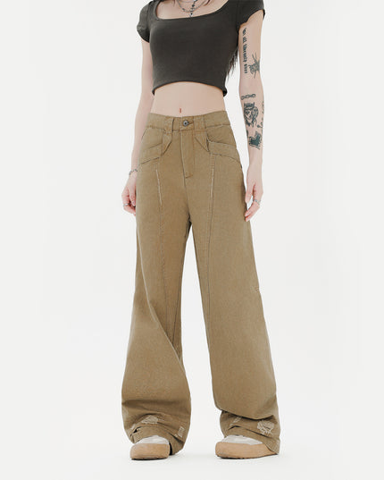 Women's Fashion Worn Workwear Casual Pants