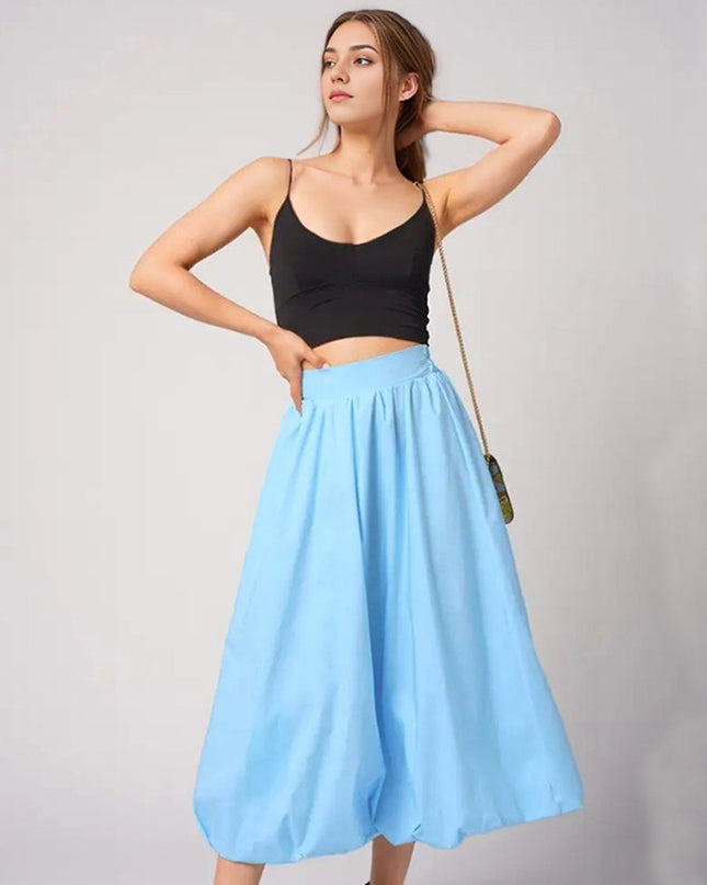 Spring Commute Style Balloon Skirt