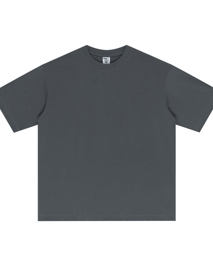 Street Long-staple Cotton Solid Color Short Sleeve