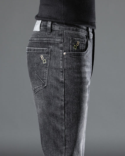 Men's Elastic Four Seasons Loose Jeans