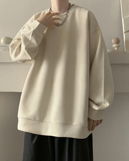 Japanese Basic Style Round Neck Sweater For Men