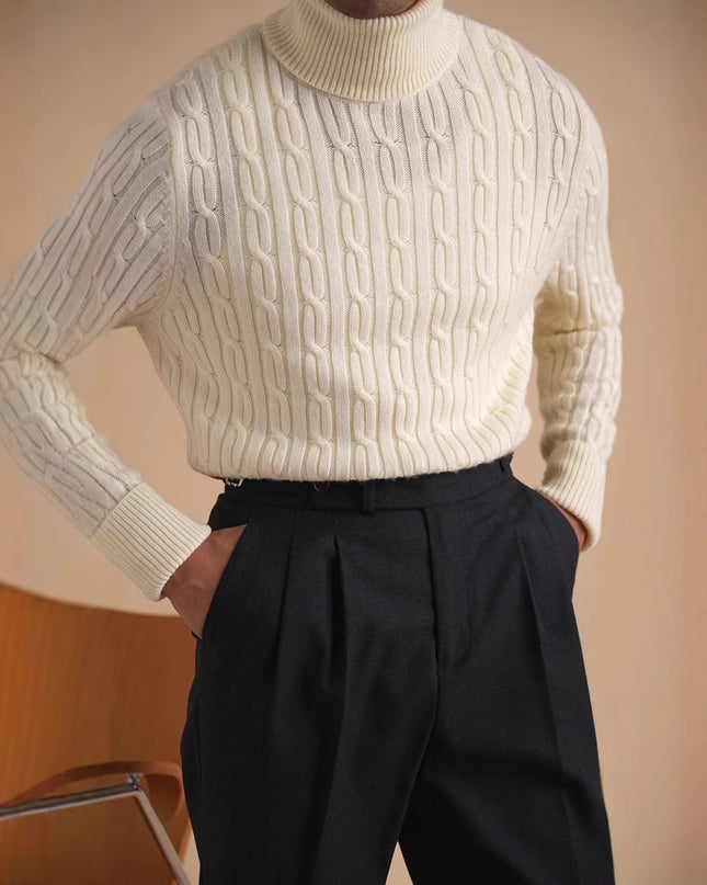 Turtleneck Sweater Men's Long Sleeve Casual