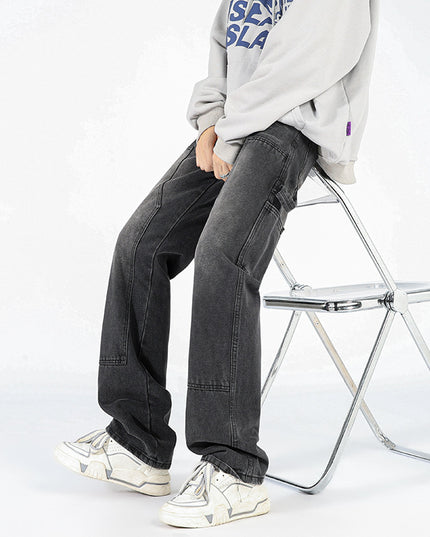 Men's American Street Logging Tooling Slightly Flared Jeans