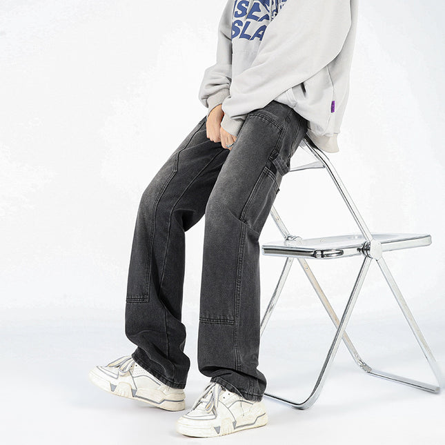 Men's American Street Logging Tooling Slightly Flared Jeans