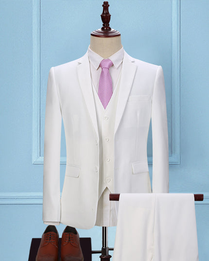Dark Green Suit Suit Men's Three-piece Suit Korean Slim Suit Business