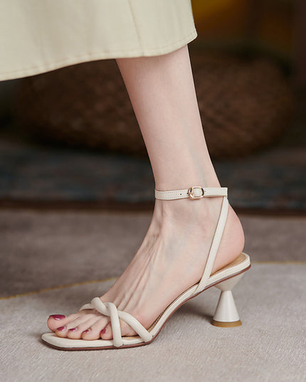 Women's Thick Heel Simple Word Strap Sandals