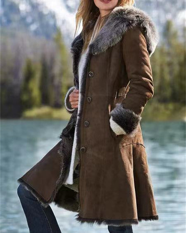 Women's Fur All-in-One Medium Hooded Jacket
