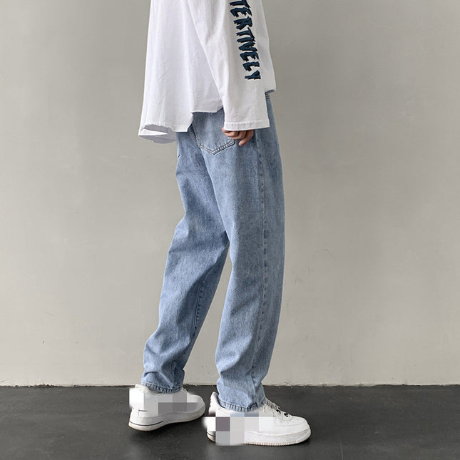 Denim Male Loose Feet Ins Tide Brand Trend Couple Casual Pants