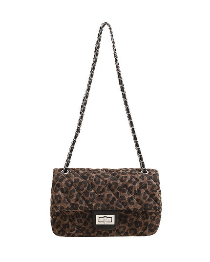 New Leopard Print Shoulder Crossbody Small Square Bag