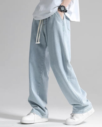 Straight Jeans Men's Loose Drooping Wide Leg Draping Mop