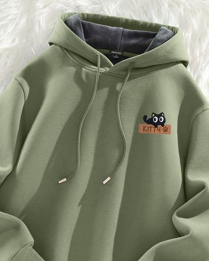 Velvet Padded Thickened Sweater All-matching Hooded Jacket