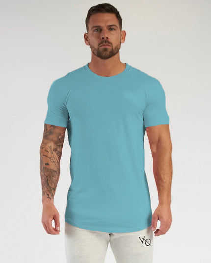 Men's Sports And Leisure Solid Color Light Board Short Sleeved