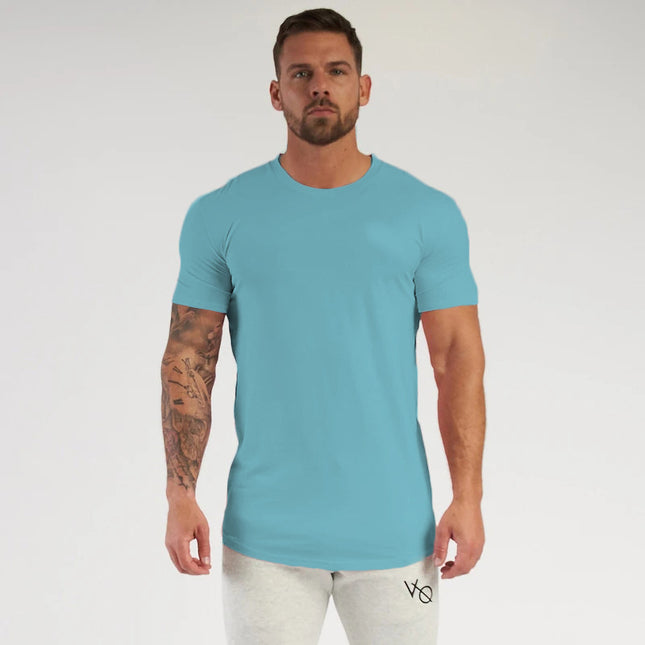Men's Sports And Leisure Solid Color Light Board Short Sleeved