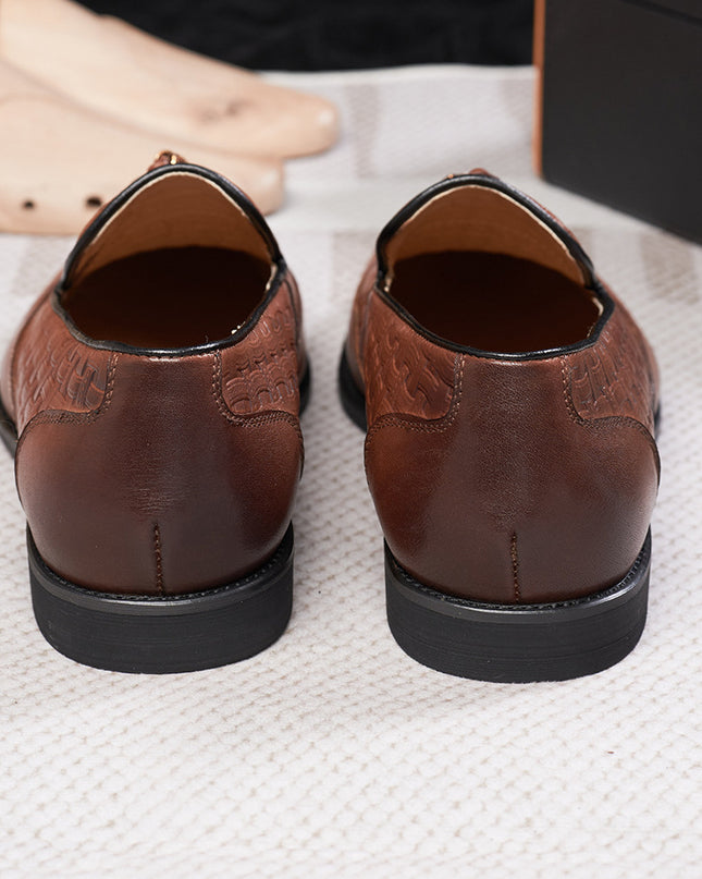 Men's Tassel Business Casual Leather Shoes Handmade Wedding Banquet