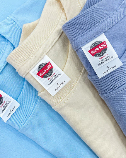 250g Japanese Cotton Round Collar T-shirt Loose