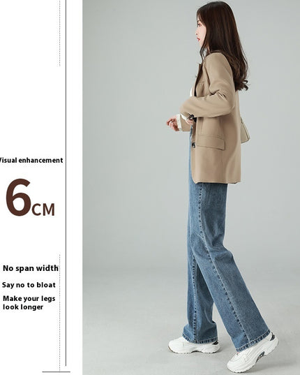 Jeans Women's Spring And Autumn High Waist Figure Flattering Mopping Pants