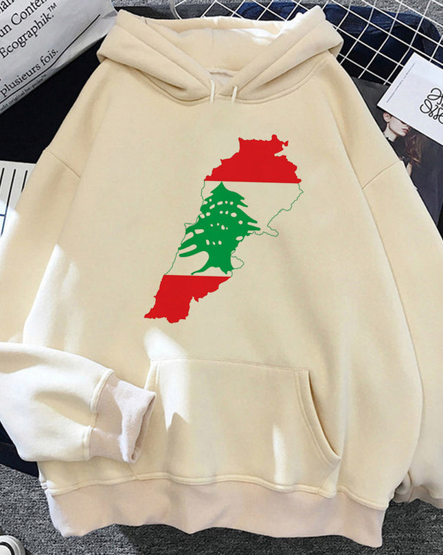 Lebanon Hoodie Clothes For Teens Soft Fabric