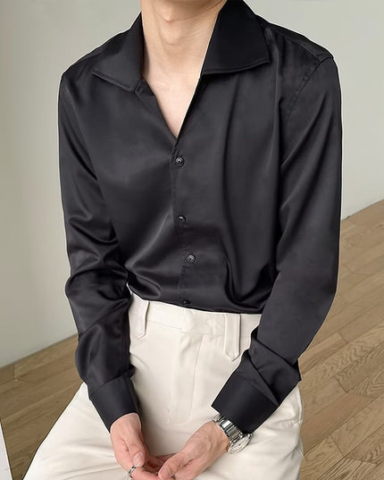 Hong Kong Style Fashion Spring And Autumn Men's Casual Shirt