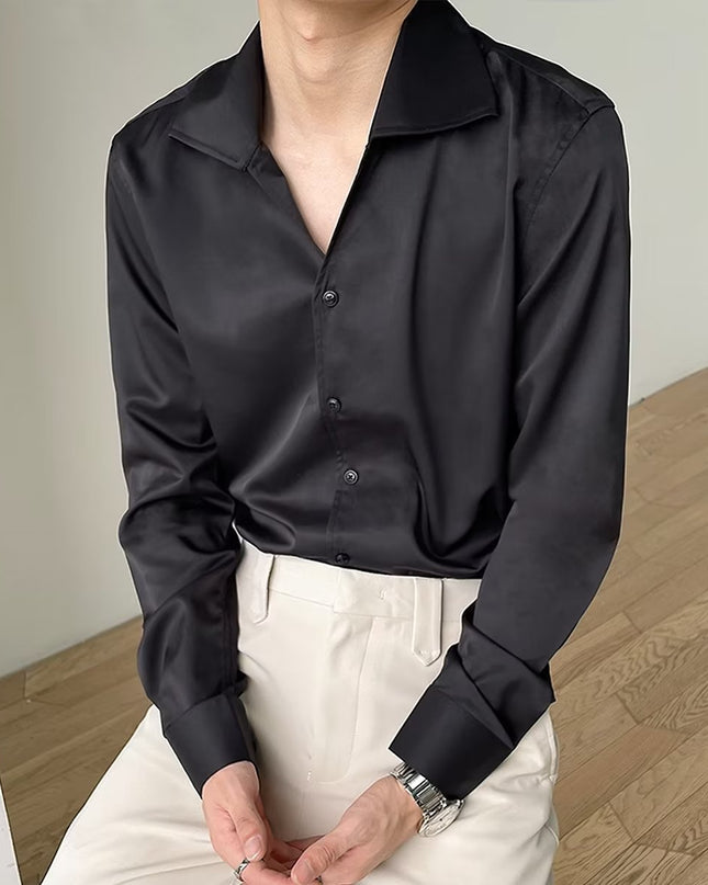Hong Kong Style Fashion Spring And Autumn Men's Casual Shirt