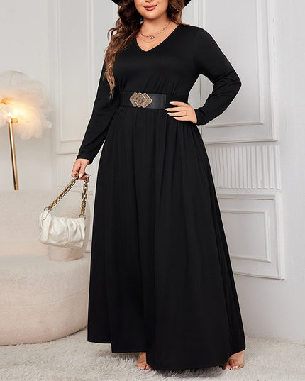 Loose Long Sleeve Dress High Waist