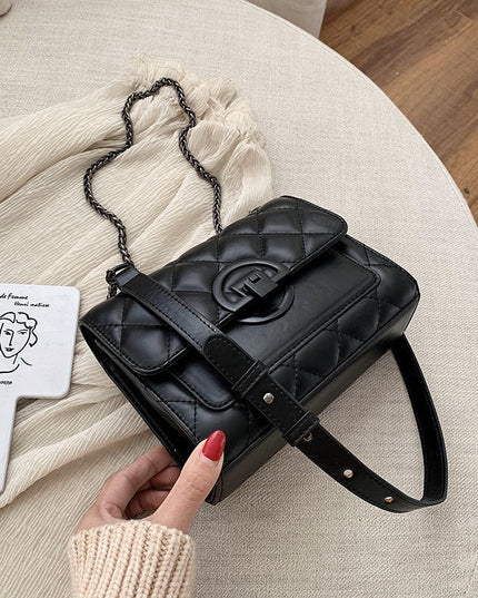 Hong Kong Style Spring Diamond Pattern Chain Bag Women's New