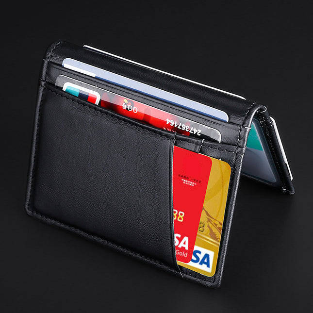 Multi-card Slot RFID Real Cowhide Bank Card Holder ID Holder