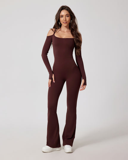 Women's Shoulder Strap Integrated Bell-bottom Pants