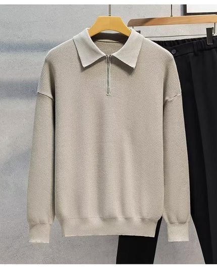 Polo Collar Slim Fit All-matching Base Sweater