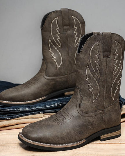 Retro Autumn And Winter Western Cowboy Worker Boot