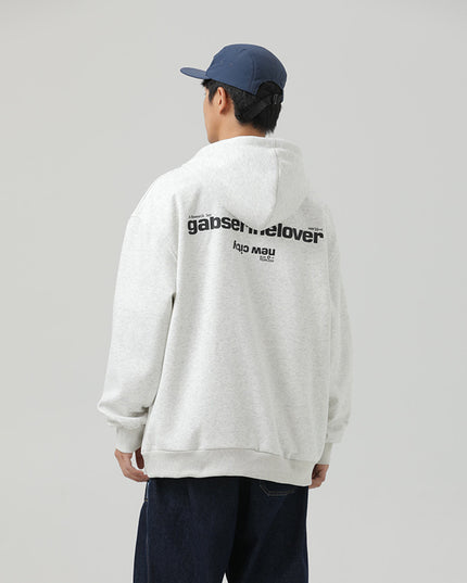 Retro Hooded Sweater Men And Women Irregular Zipper
