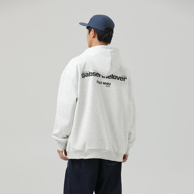 Retro Hooded Sweater Men And Women Irregular Zipper