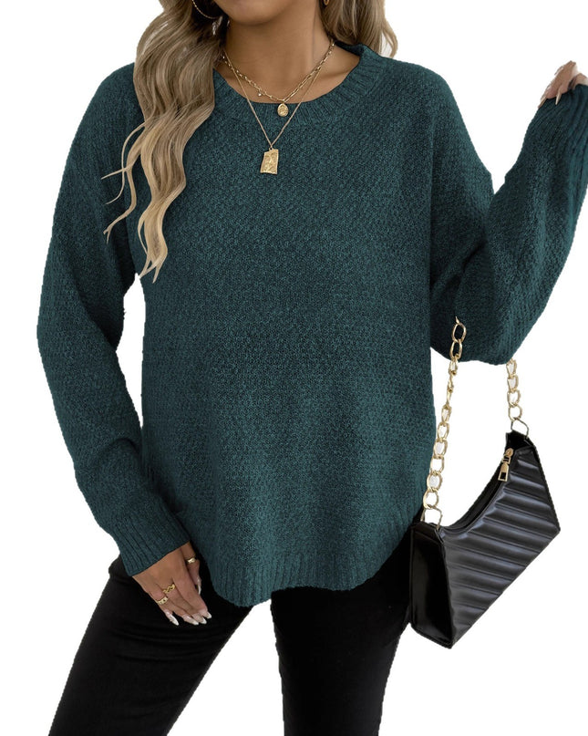 Fashion Loose Flower Velvet Women's Pullover Bottoming Sweater