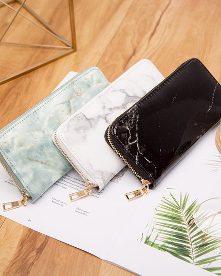 Women's Fashion Simple Marbled Zipper Wallet