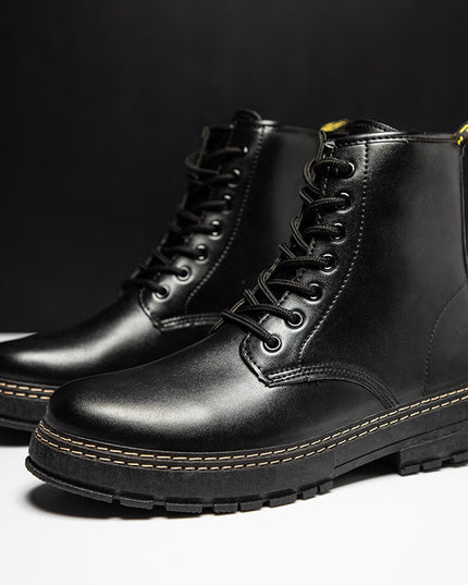 New Style Military Boots British Style Black Men's Leather Boots