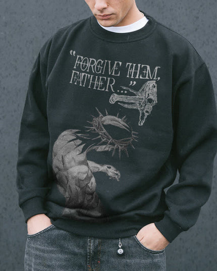 Men's Polyester Printed T-shirt Sweatshirt